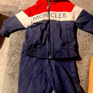 Moncler little boy sweatsuit 12 months.